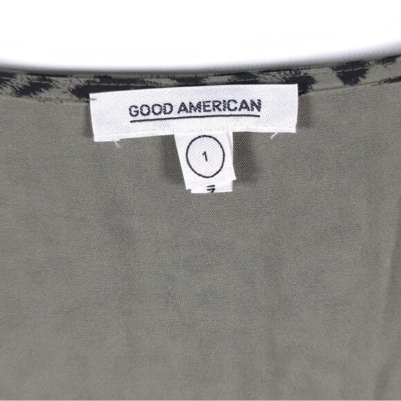 NWT GOOD AMERICAN SAGE‎ LEOPARD WRAP DRESS GDW0042 Size 1 - Picture 9 of 16